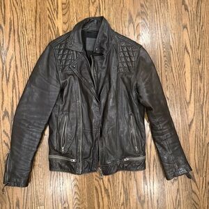 All Saints Black Leather Jacket